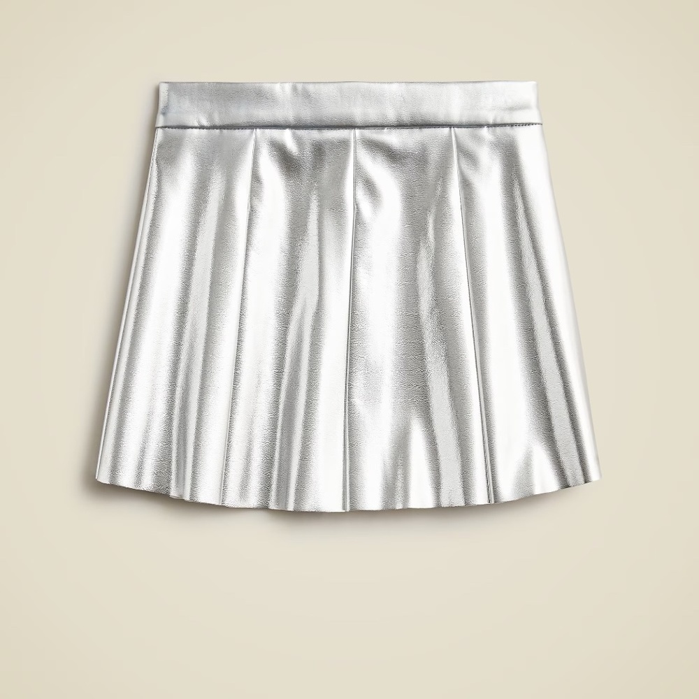 J. Crew pleated skirt in silver XS